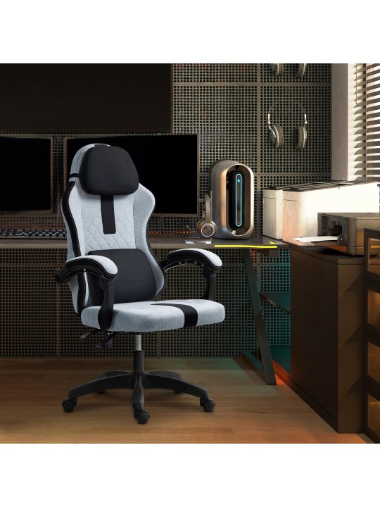 Chaise de bureau Miltona tissu, gris/noir Chaise de bureau Miltona tissu, gris/noir