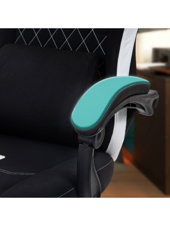 Chaise de bureau Miltona tissu, noir/blanc Chaise de bureau Miltona tissu, noir/blanc