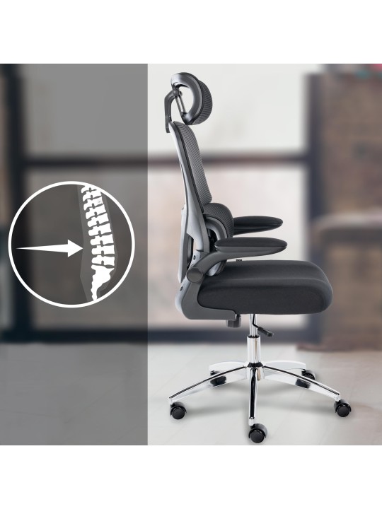 Chaise de bureau Overton, noir