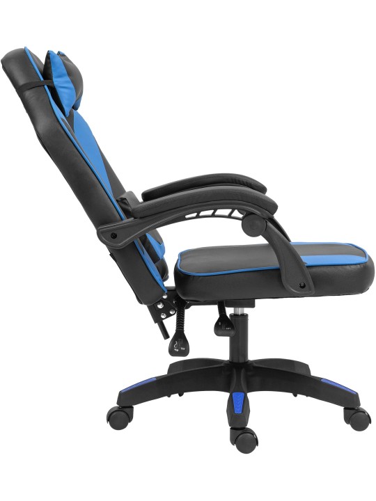 Chaise de bureau Orkney simili cuir, noir/bleu Chaise de bureau Orkney simili cuir, noir/bleu