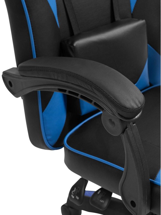 Chaise de bureau Orkney simili cuir, noir/bleu Chaise de bureau Orkney simili cuir, noir/bleu