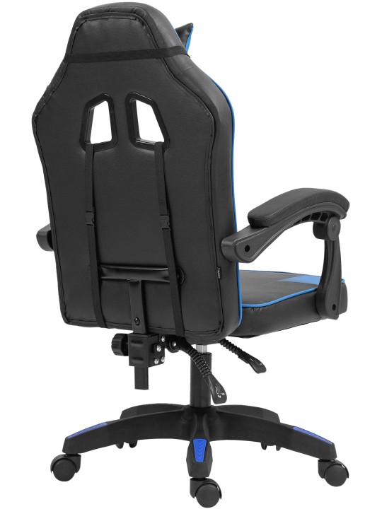 Chaise de bureau Orkney simili cuir, noir/bleu Chaise de bureau Orkney simili cuir, noir/bleu