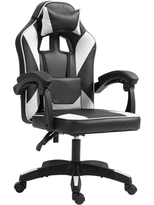 Chaise de bureau Orkney simili cuir, noir/blanc Chaise de bureau Orkney simili cuir, noir/blanc