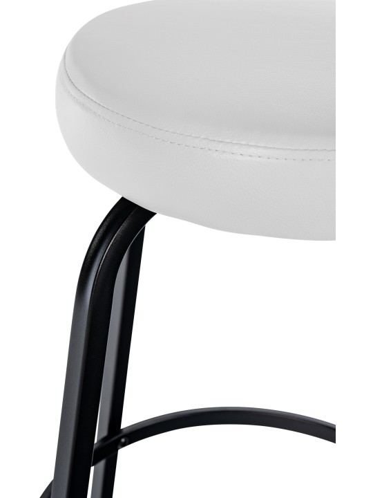 Tabouret de bar Kamari simili cuir, blanc