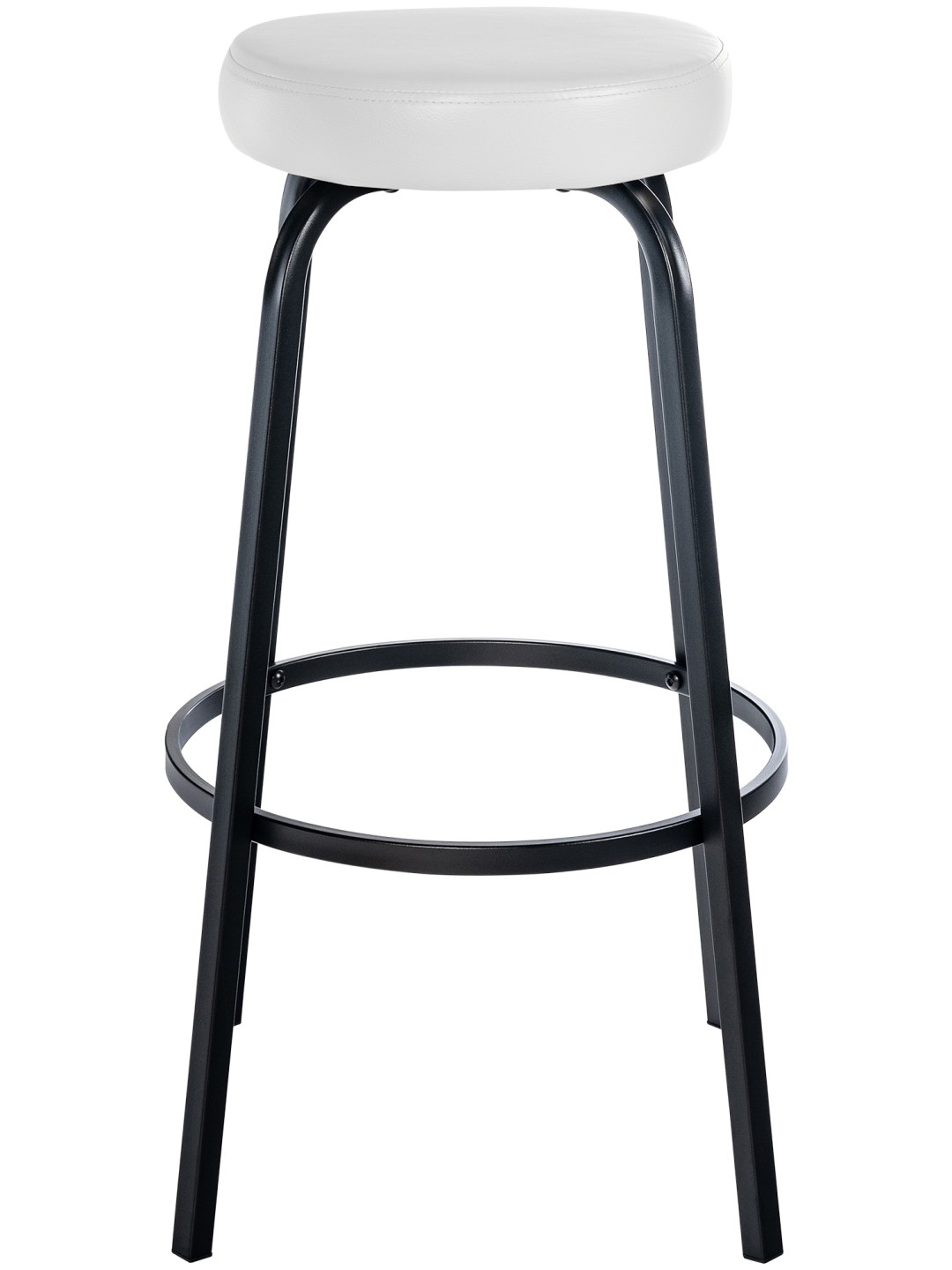 Tabouret de bar Kamari simili cuir, blanc