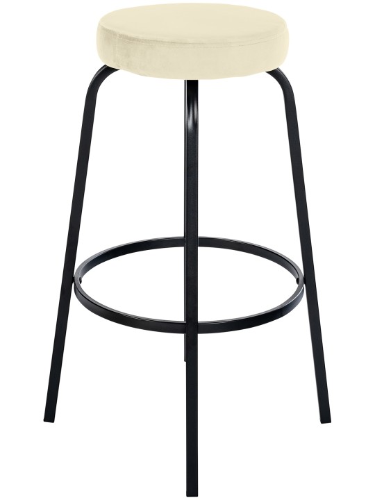 Tabouret de bar Kamari velours, crème Tabouret de bar Kamari velours, crème
