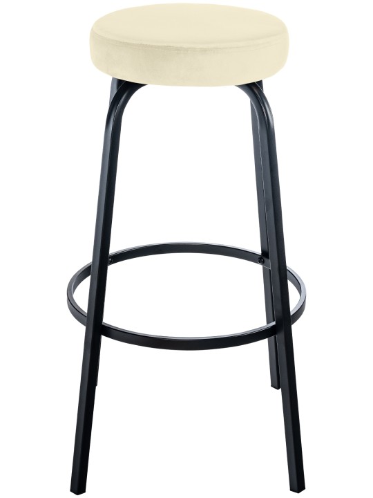 Tabouret de bar Kamari velours, crème Tabouret de bar Kamari velours, crème