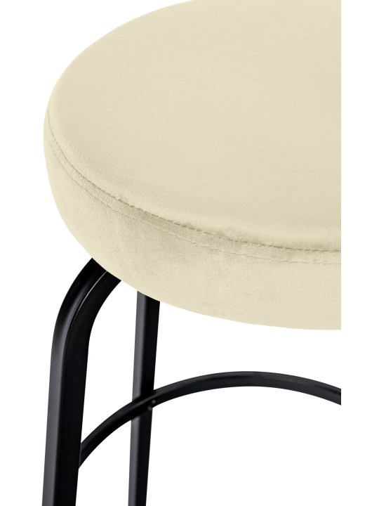 Tabouret de bar Kamari velours, crème Tabouret de bar Kamari velours, crème