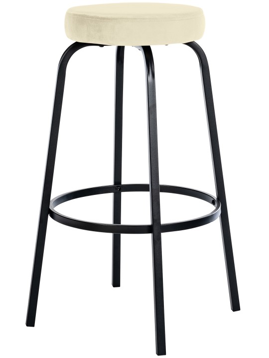 Tabouret de bar Kamari velours, crème Tabouret de bar Kamari velours, crème