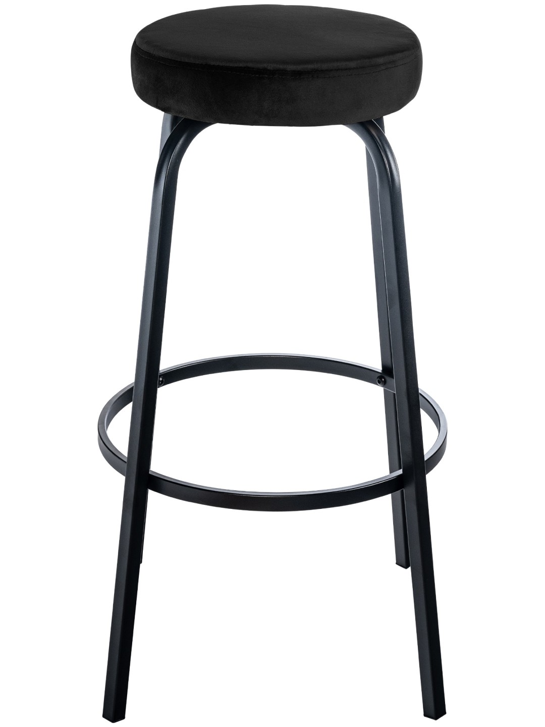 Tabouret de bar Kamari velours, noir