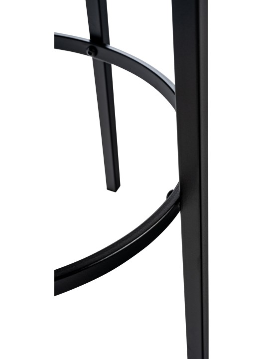 Tabouret de bar Kamari velours, noir