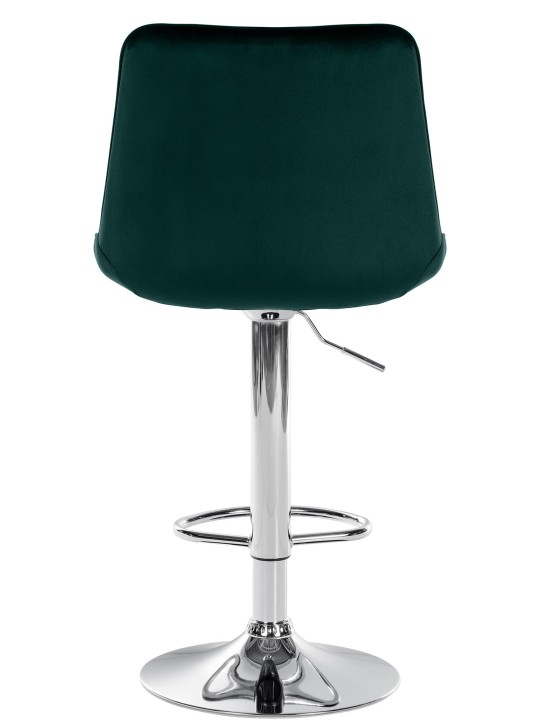 Tabouret de bar Toni velours chrome, vert