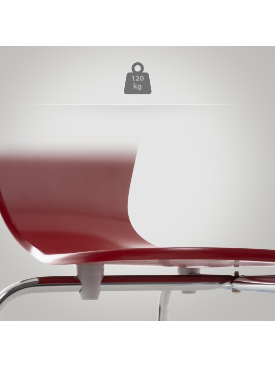 Lot de 4 chaises visiteurs Calisto, rouge Lot de 4 chaises visiteurs Calisto, rouge
