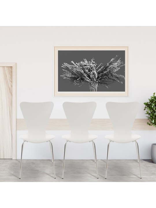 Lot de 4 chaises visiteurs Calisto, blanc Lot de 4 chaises visiteurs Calisto, blanc