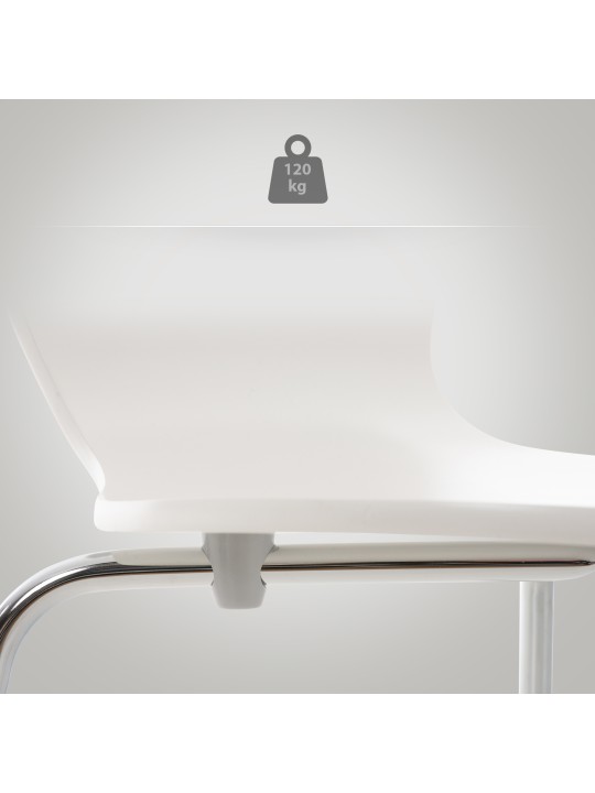 Lot de 4 chaises visiteurs Calisto, blanc Lot de 4 chaises visiteurs Calisto, blanc