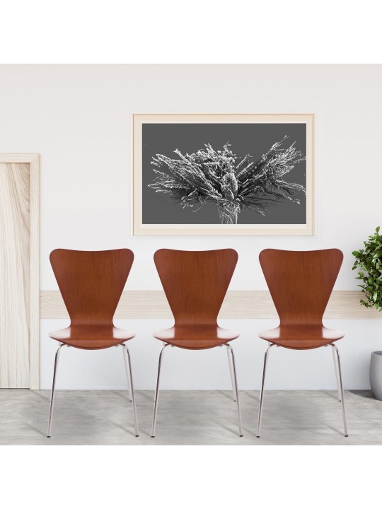 Lot de 4 chaises visiteurs Calisto, brun Lot de 4 chaises visiteurs Calisto, brun