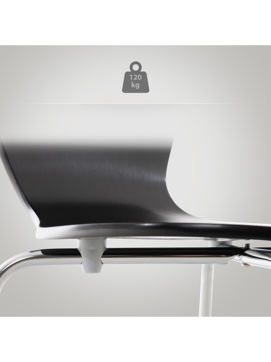 Lot de 4 chaises visiteurs Calisto, noir Lot de 4 chaises visiteurs Calisto, noir