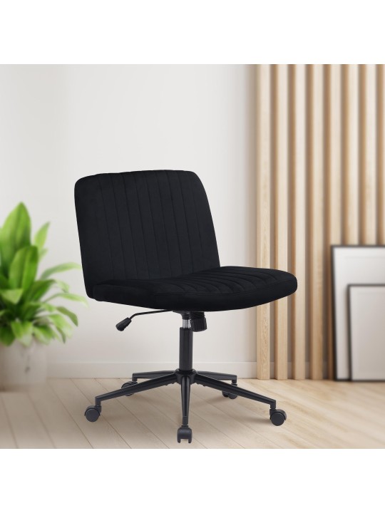 Chaise de bureau Kingman velours, noir Chaise de bureau Kingman velours, noir