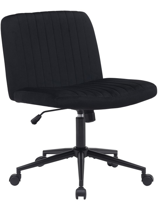 Chaise de bureau Kingman velours, noir Chaise de bureau Kingman velours, noir