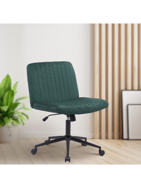 Chaise de bureau Kingman velours, vert