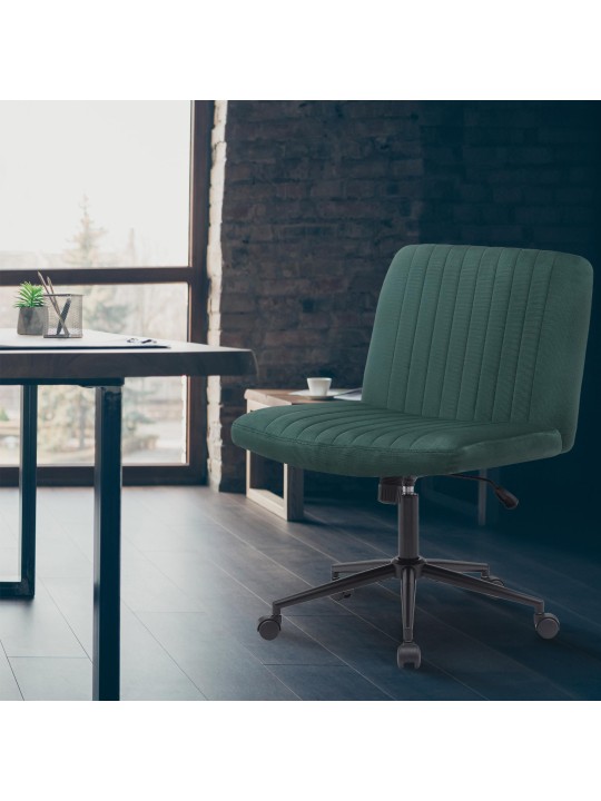 Chaise de bureau Kingman velours, vert