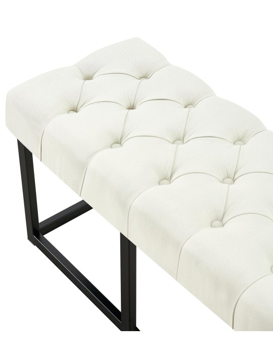 Banc Amun tissu B100, crème