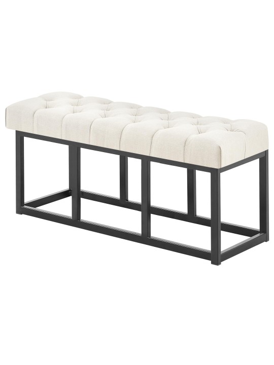 Banc Amun tissu B100, crème