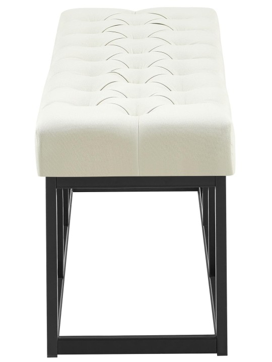 Banc Amun tissu B120, crème