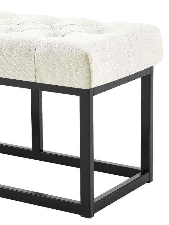 Banc Amun tissu B150, crème