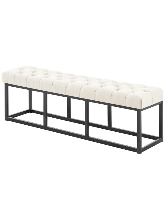 Banc Amun tissu B150, crème