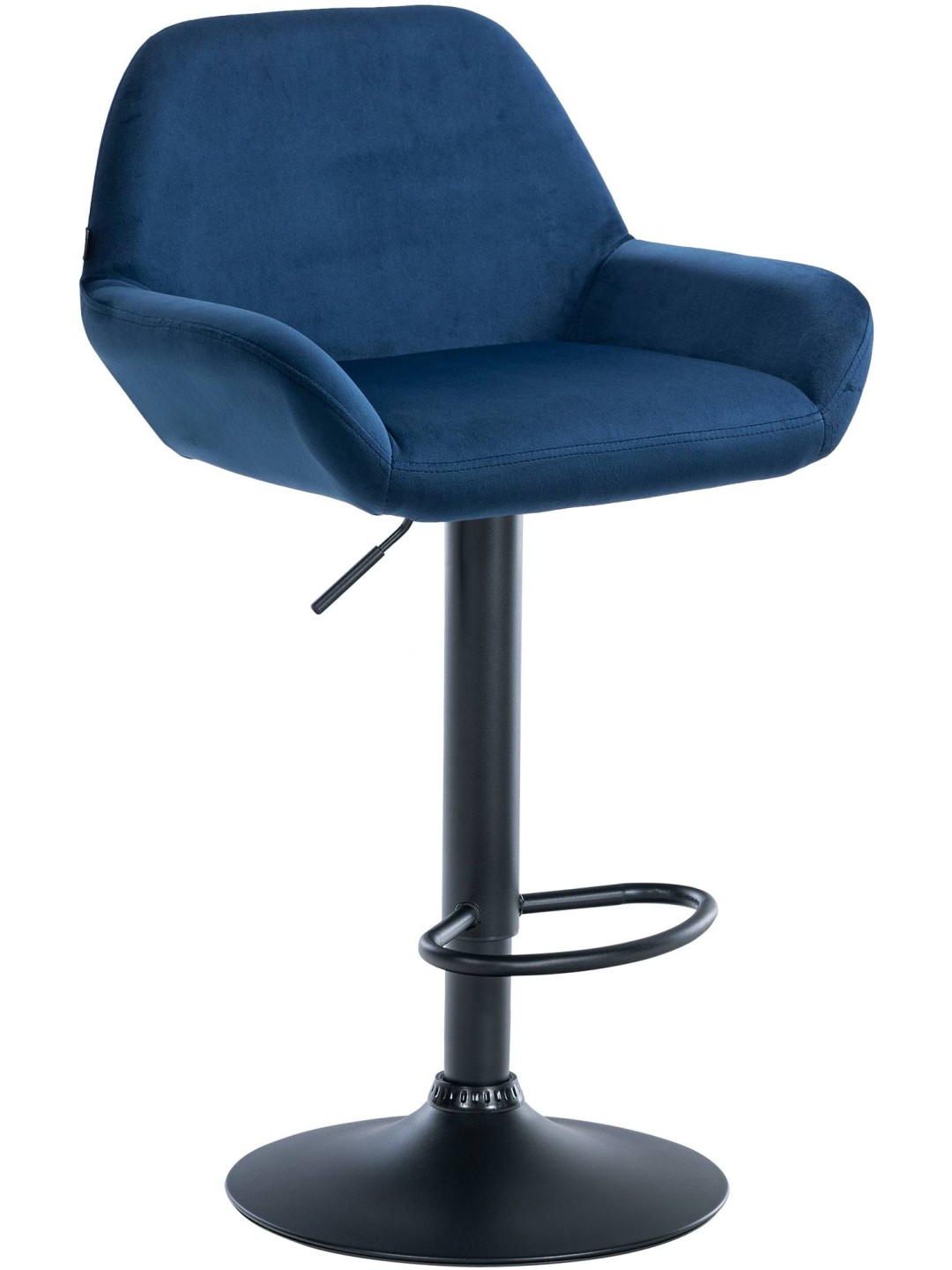 Tabouret de bar Braga velours, bleu