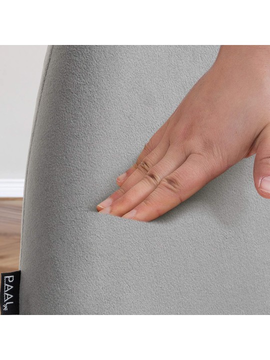 Tabouret de bar Braga velours, gris