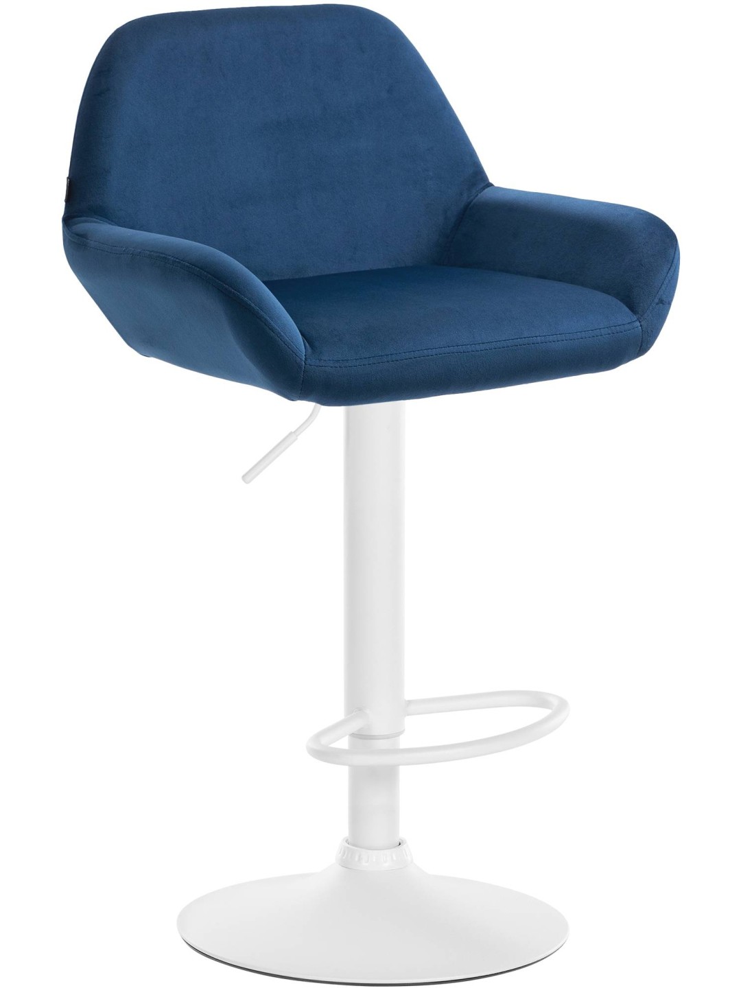 Tabouret de bar Braga velours, bleu