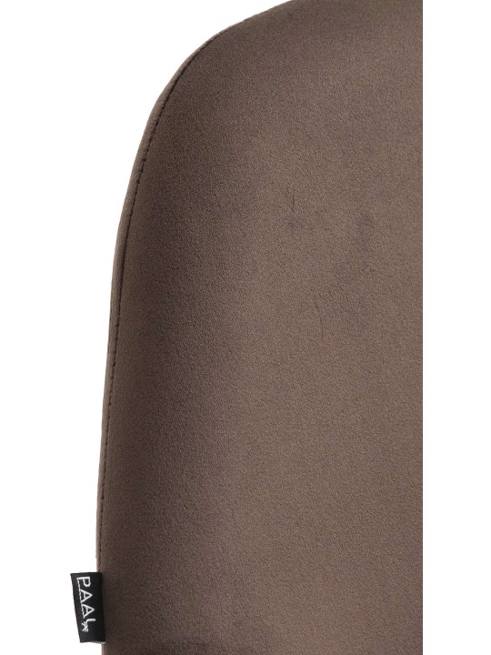 Tabouret de bar Braga velours, brun