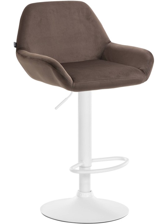 Tabouret de bar Braga velours, brun