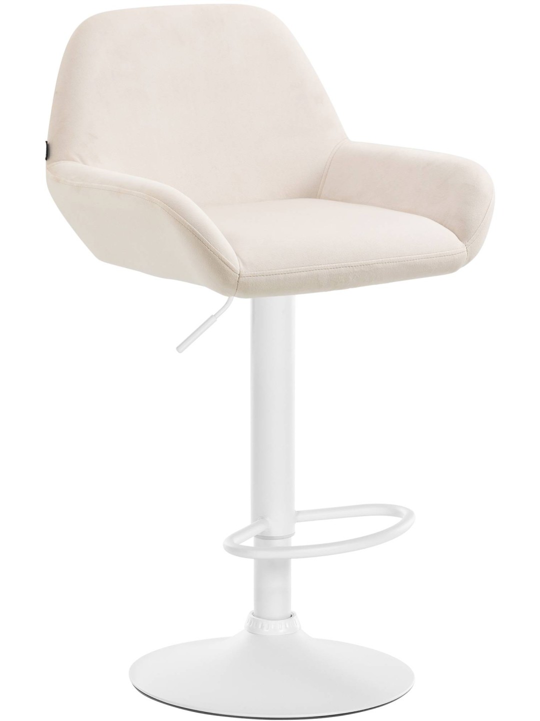 Tabouret de bar Braga velours, crème