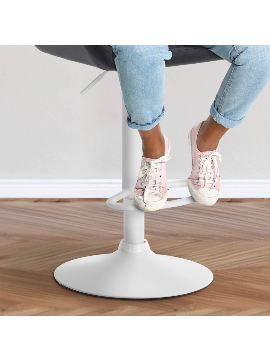 Tabouret de bar Braga velours, noir