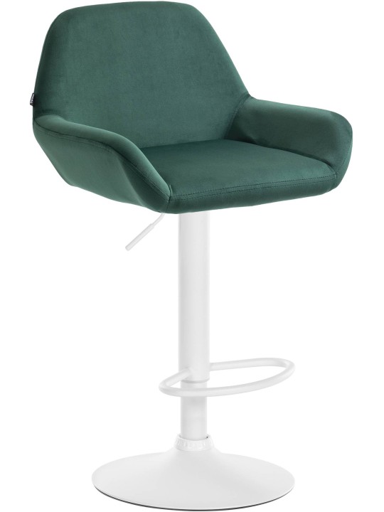 Tabouret de bar Braga velours, vert foncé
