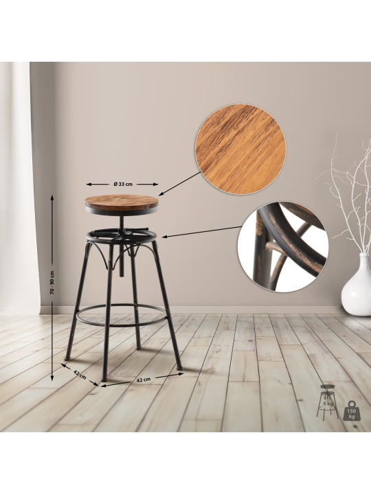 Tabouret de bar Beam, bronze