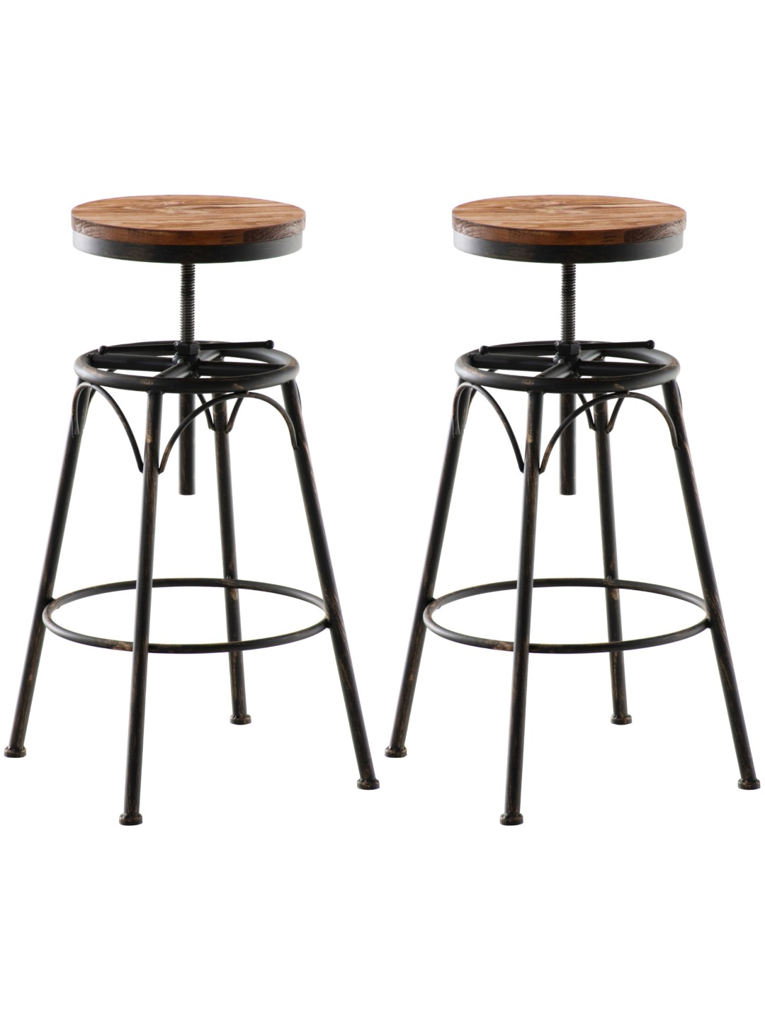 Lot de 2 tabourets de bar Beam, bronze