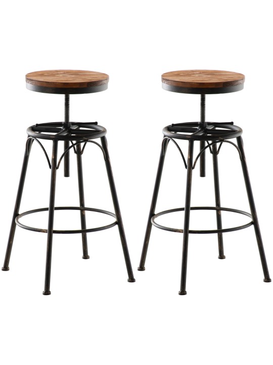 Lot de 2 tabourets de bar Beam, bronze