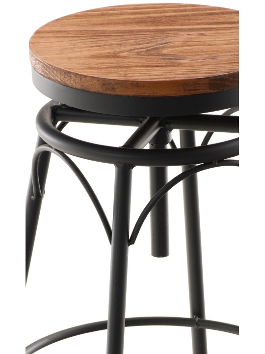 Lot de 2 tabourets de bar Beam, noir