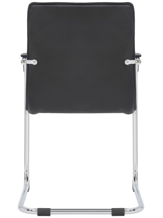 Chaise visiteur Tira cuir artificiel, noir