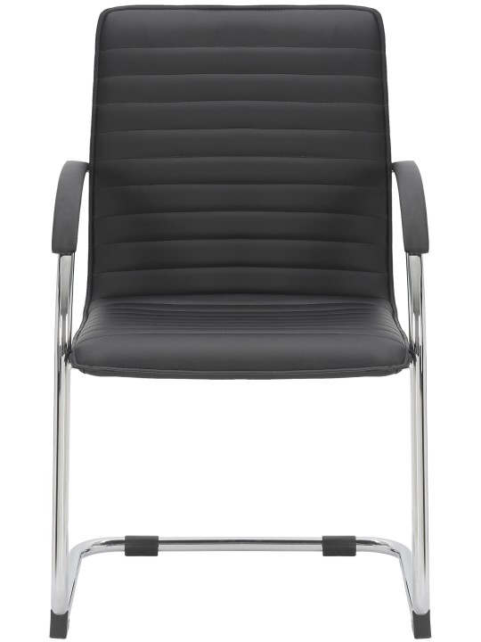 Chaise visiteur Tira cuir artificiel, noir
