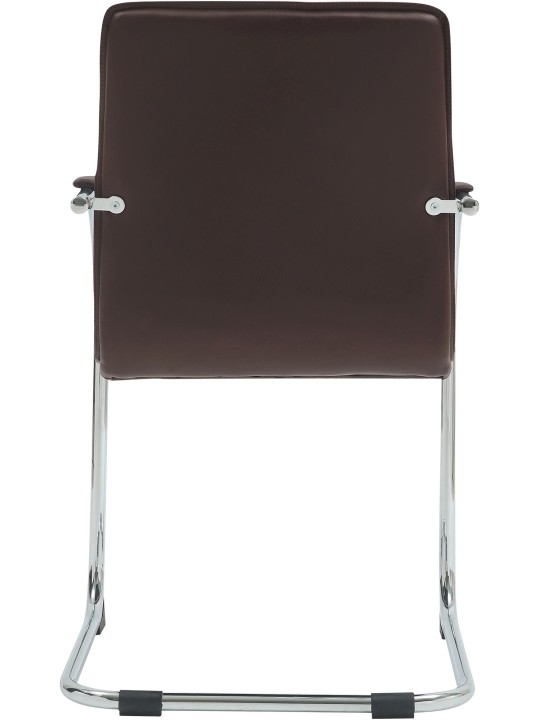 Chaise visiteur Tira cuir artificiel, brun