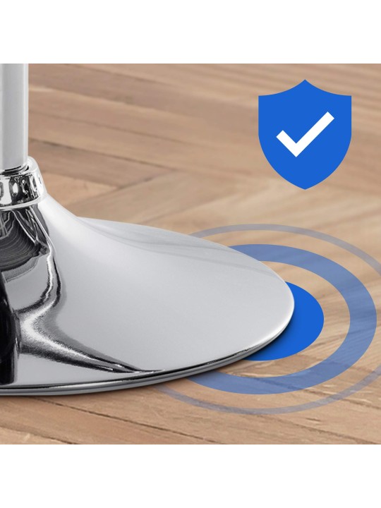 Lot de 2 tabourets de bar Braga velours chrome, noir Lot de 2 tabourets de bar Braga velours chrome, noir