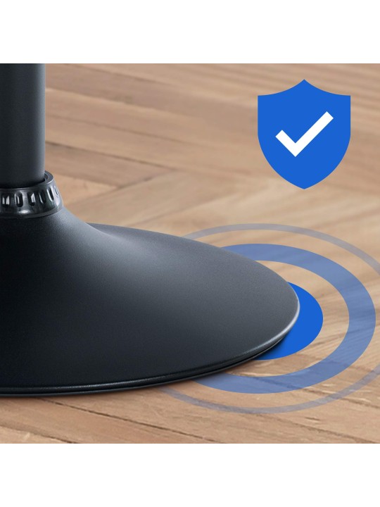 Lot de 2 tabourets de bar Braga velours, bleu