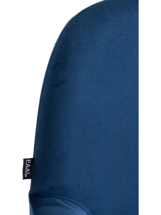 Lot de 2 tabourets de bar Braga velours, bleu