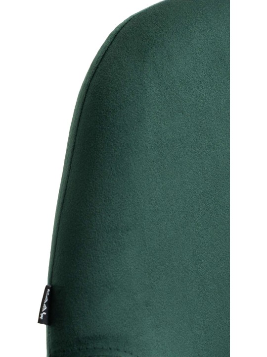 Lot de 2 tabourets de bar Braga velours, vert foncé