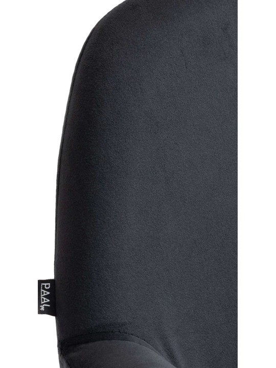 Lot de 2 tabourets de bar Braga velours, noir